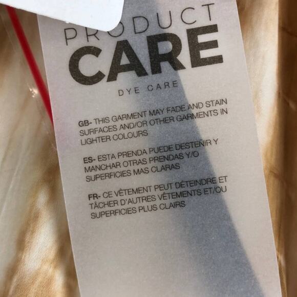 Asos Stradivarius Yellow Cream Brown Tie Dye Thigh Split High Neck Maxi Dress - Picture 7 of 7